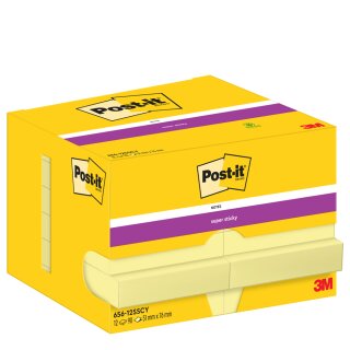 Post-it Super Sticky Notes Haftnotizen 51 x 76 mm gelb 12 Blöcke á 90 Blatt