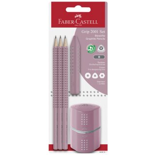 FABER-CASTELL Bleistift GRIP 2001 Set rose shadows Blister