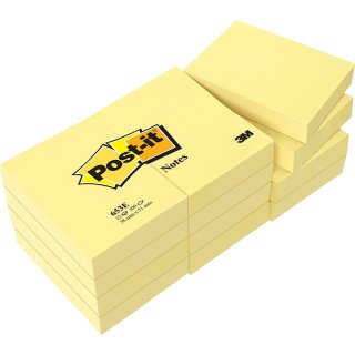 Post-it Haftnotizen Notes 102 x 76 mm gelb 12 Blöcke á 100 Blatt
