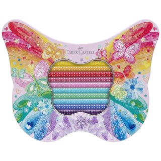 FABER-CASTELL Dreikant-Buntstifte GRIP SPARKLE Geschenkset 20 Buntstifte