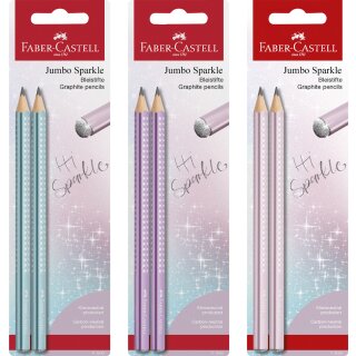 FABER-CASTELL Bleistiftset Jumbo GRIP SPARKLE zufällige Farbe (1 Set)