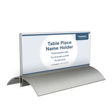 EUROPEL Tisch-Namenschild 61 x 150 mm Aluminiumsockel
