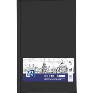 Oxford Skizzenbuch Hardcover DIN A5 96 Blatt schwarz