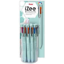 Pentel Mehrfarb-Druckkugelschreiber iZee im Thekendisplay