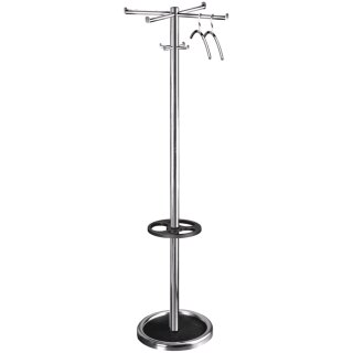 kerkmann Garderobenständer Roma 2 x 4 Haken aus Chrom