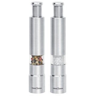 PROFI COOK Pfeffer- & Salzmühle PC-PSM 1160 2er Set aus Edelstahl