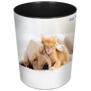 Läufer Papierkorb Hund und Katze