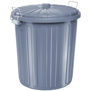 helit Abfalltonne mit Deckel grau 73 Liter
