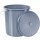 helit Abfalltonne mit Deckel grau 73 Liter