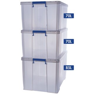Fellowes Aufbewahrungsbox ProStore Bonus Set 2 3er Set transparent klar