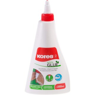 Kores Bastelkleber "whiteGLUE" lösungsmittelfrei 250 ml
