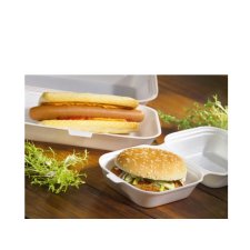 PAPSTAR Burgerbox eckig XPS Maße: 145  x 155 x 80 mm