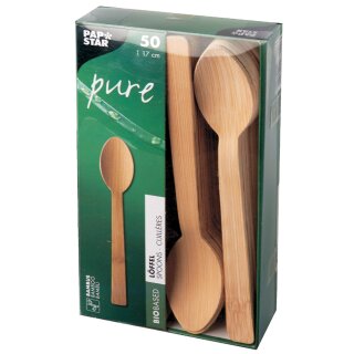 PAPSTAR Bambus-Löffel "pure" Länge: 170 mm 50 Stück