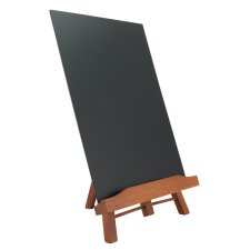 Securit Tisch-Kreidetafel JUNIOR mit Staffelei mahagoni