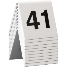 Securit Tischnummernset 41 - 50 weiß Acryl