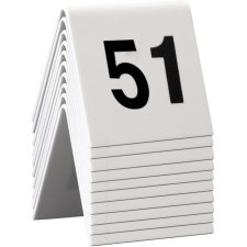 Securit Tischnummernset 51 - 60 weiß Acryl