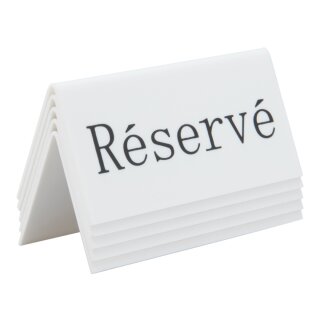 Securit Tischaufsteller RÉSERVÉ 5er Set