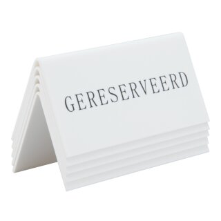 Securit Tischaufsteller GERESERVEERD 5er Set