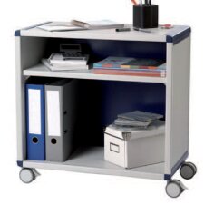 PAPERFLOW Rollwagen 2 Fächer grau / anthrazit