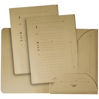 Oxford TOUAREG Einstellmappe mit 2 Klappen DIN A4 braun 25 Mappen