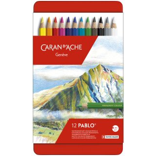 CARAN DACHE Buntstifte PABLO 12er Metalletui