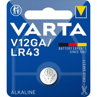 VARTA Alkaline Knopfzelle "Electronics" V12GA (LR43)