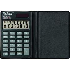 Rebell Taschenrechner SHC 108 schwarz 8-stelliges LC-Display