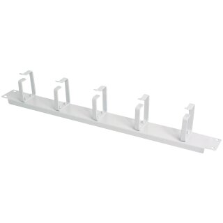 DIGITUS 19" Rangierpanel 1 HE 5 Kabelführungsbügel lichtgrau