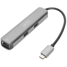 DIGITUS USB-C Dock 5-Port Aluminium-Gehäuse grau