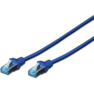 DIGITUS Patchkabel Premium Kat. 5e SF/UTP 0,5 m blau