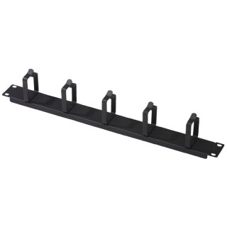 DIGITUS 19" Rangierpanel 1 HE 5 Kabelführungsbügel schwarz