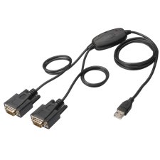 DIGITUS USB 2.0 - 2 x RS232 Adapterkabel 1 MBit/Sek. schwarz
