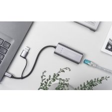 DIGITUS USB Type-C Gigabit Ethernet Adapter USB-C + USB A