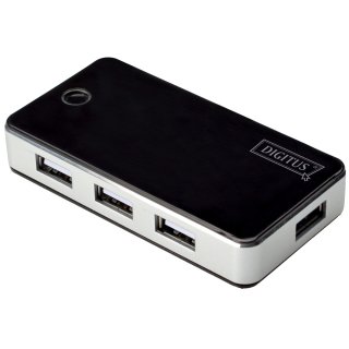 DIGITUS USB 2.0 Hub 7-Port schwarz inkl. Netzteil