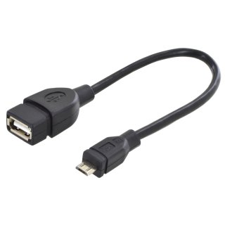 DIGITUS USB 2.0 Adapterkabel OTG micro USB-B - USB-A