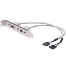 DIGITUS USB 2.0 Slotblechkabel USB-A - 5pin IDC 0,25 m
