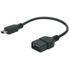 DIGITUS USB 2.0 Adapterkabel Mini USB-B - USB-A 0,2 m