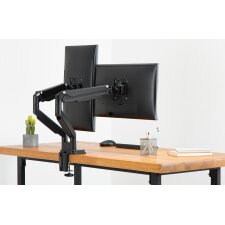 DIGITUS Universal Dual Monitorhalter mit Klemmbefestigung
