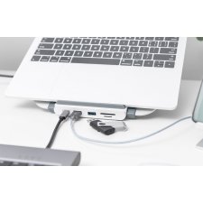 DIGITUS Notebook-Ständer mit USB-C Docking Station 8-Port