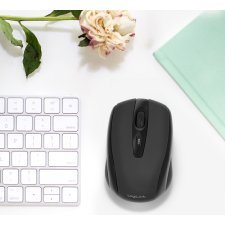 LogiLink Optische Mini Notebook Maus kabellos schwarz