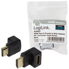 LogiLink Adapter HDMI Kupplung - Stecker gewinkelt