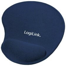 LogiLink Gel Handgelenkauflage mit Maus Pad blau