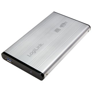 LogiLink 2,5" SATA Festplatten-Gehäuse USB 3.0 silber extern