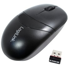 LogiLink Optische Mini Maus kabellos USB Dongle schwarz