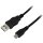 LogiLink USB 2.0 Kabel USB-A - USB-B Micro Stecker 1,8 m schwarz