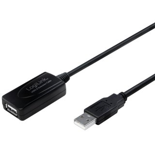 LogiLink USB 2.0 Aktives Verlängerungskabel 10,0 m schwarz