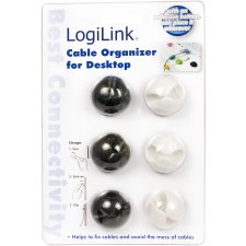LogiLink Kabel-Clip selbstklebend in weiß &...