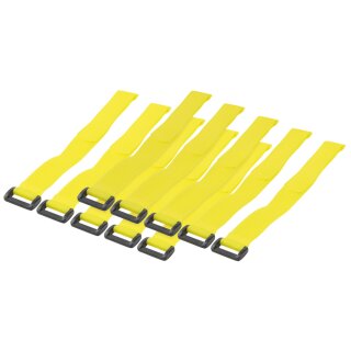 LogiLink Klett-Kabelbinder 300 x 20 mm gelb 10 Stück