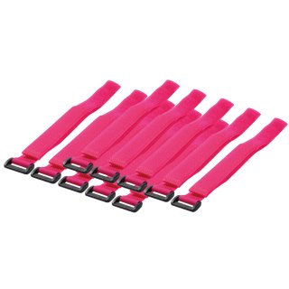 LogiLink Klett-Kabelbinder 500 x 20 mm pink 10 Stück