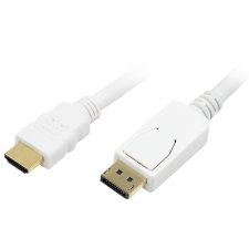 LogiLink DisplayPort - HDMI Anschlusskabel 2,0 m weiß